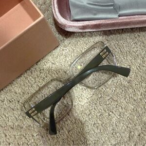 Miu Miu Green and Clear Eyewear